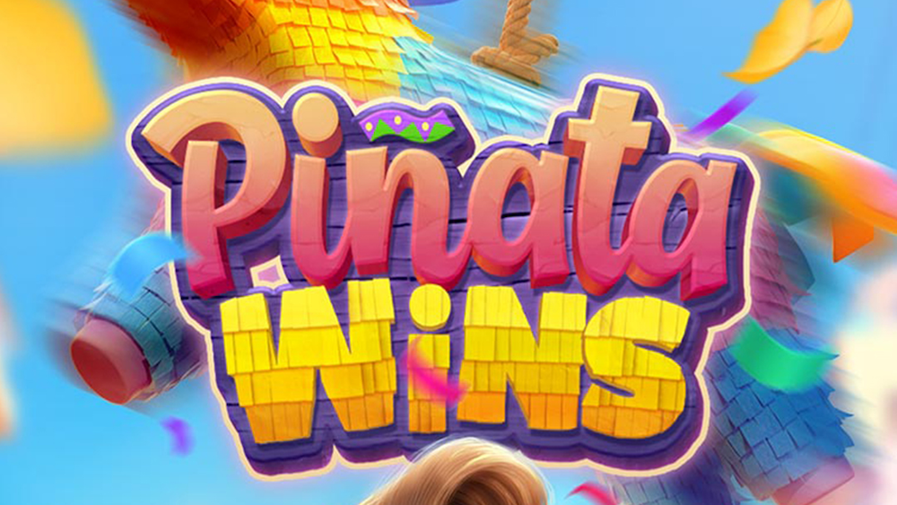 Pinata Wins slot hero image featuring festive Mexican theme and characters.